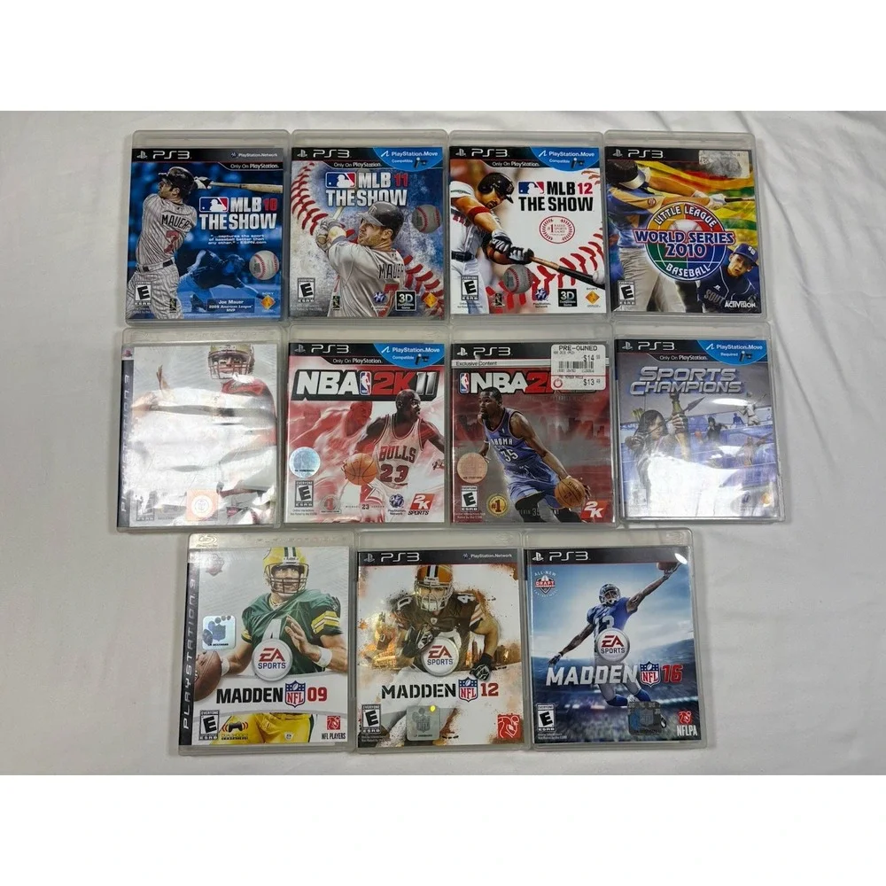 PlayStation 3 PS3 Sports Game Lot of 11 Madden NCAA Football NBA 2K MLB The Show